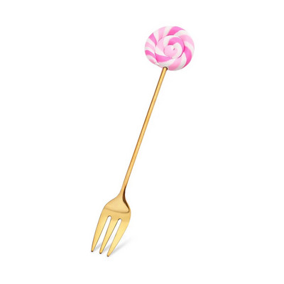 1PC поничка Сладка поничка от неръждаема стомана Десертна лъжица Вилица Кафе Сладолед Бонбони Кухненски прибори Бебешки Детски прибори за хранене