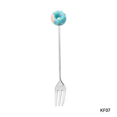 1PC поничка Сладка поничка от неръждаема стомана Десертна лъжица Вилица Кафе Сладолед Бонбони Кухненски прибори Бебешки Детски прибори за хранене