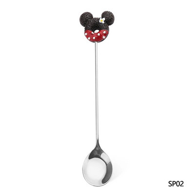 1PC поничка Сладка поничка от неръждаема стомана Десертна лъжица Вилица Кафе Сладолед Бонбони Кухненски прибори Бебешки Детски прибори за хранене