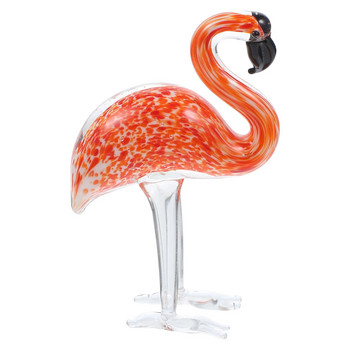 Кристална симулирана фигурка на фламинго Настолна декоративна статуя на птица за домашния офис градински декорации
