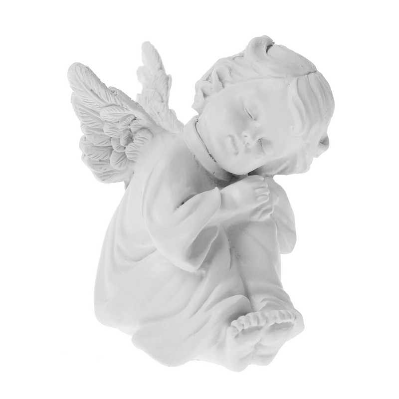 1Gb Retro Eiropas mazais eņģelis ģipša sveķu ornaments Jauki eņģeļu sveķu figūru ornamenti skulptūra Retro pasaku mājas dekorēšana