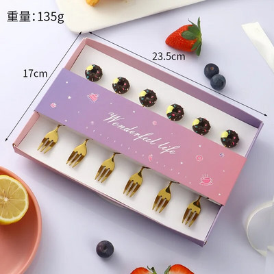 6 bucăți gogoși din oțel inoxidabil bomboane lingură furculițe cafea cu lapte linguri pentru amestecare unelte pentru prăjituri pentru desert set de tacâmuri linguriță veselă de bucătărie