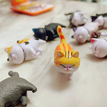 9-18PCs Мини котешки орнаменти Сладки Kawaii фигурки на котенца за подаръци за рожден ден Декорация на дома Настолен модел Градински аксесоари