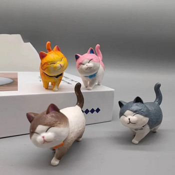 9-18PCs Мини котешки орнаменти Сладки Kawaii фигурки на котенца за подаръци за рожден ден Декорация на дома Настолен модел Градински аксесоари