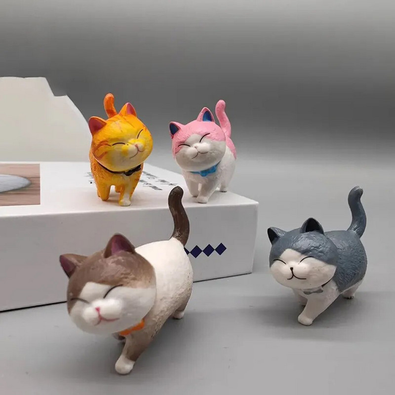 9-18 gab Mini kaķu rotājumi Jaukas Kawaii kaķēnu figūriņas dzimšanas dienas dāvanām mājas dekorēšanai Galda modelis Dārza piederumi