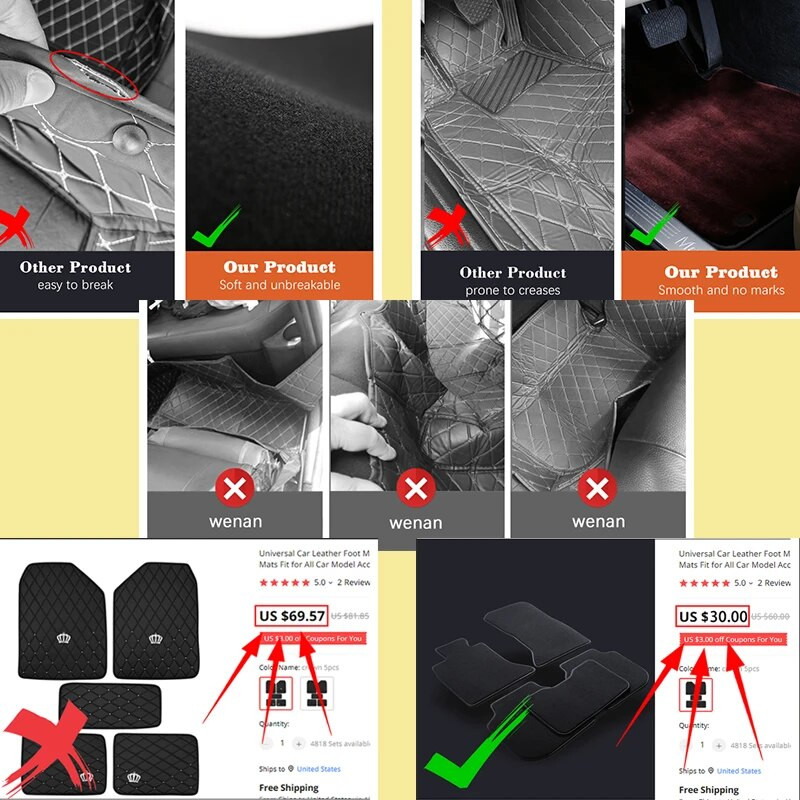 Paredzēts Peugeot 5008 GT P87 7 sēdvietām 2018~2023 2022 auto grīdas paklāji paneļa pēdu paliktņi pretslīdes paklāji pārklāj pēdu paliktņi auto aksesuāri