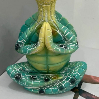 Άγαλμα Κήπου Θαλάσσιας Χελώνας Αξιολάτρευτο Αστεία Ανακούφιση Ανησυχίας Ρητίνη Βούδα που διαλογίζεται Φιγούρα θαλάσσιας χελώνας Διακόσμηση κήπου