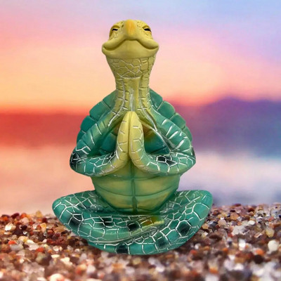 Jūras bruņurupuča dārza statuja burvīgs, smieklīgs, trauksmains, sveķu mazinošs Buda meditē jūras bruņurupuča figūriņas dārza dekors