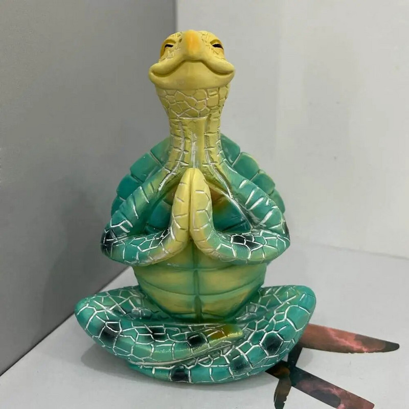 Jūras bruņurupuča dārza statuja burvīgs, smieklīgs, trauksmains, sveķu mazinošs Buda meditē jūras bruņurupuča figūriņas dārza dekors