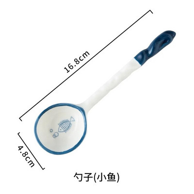 Jauka 1 gab zemeņu karote Cute Bear saldējuma deserta zupa Keramikas korejiešu karote ar garu rokturi Virtuves galda piederumu piederumi