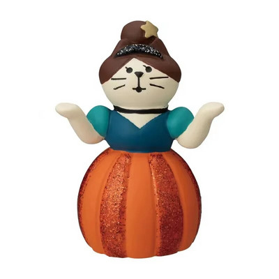 2024. gada Helovīna ķirbis, japāņu kaķis, miniatūra ainas rekvizīti Modes rotaļas radoša dāvana ZAKKA sveķu mazs dekors