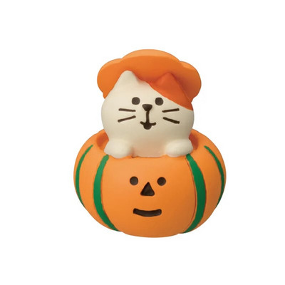 2024. gada Helovīna ķirbis, japāņu kaķis, miniatūra ainas rekvizīti Modes rotaļas radoša dāvana ZAKKA sveķu mazs dekors