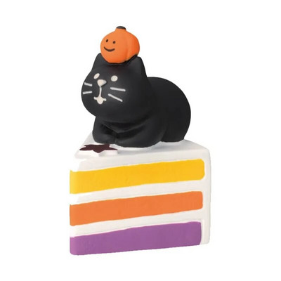 2024. gada Helovīna ķirbis, japāņu kaķis, miniatūra ainas rekvizīti Modes rotaļas radoša dāvana ZAKKA sveķu mazs dekors