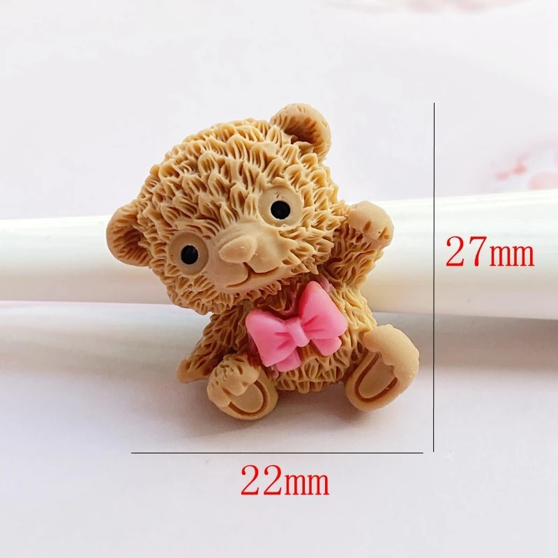 10Gb Jauki jaukts mini multfilmu Dzīvnieks plakana muguras sveķu kabošoni Scrapbooking DIY rotaslietas amatniecības apdares aksesuāri H05