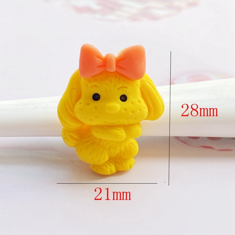 10Gb Jauki jaukts mini multfilmu Dzīvnieks plakana muguras sveķu kabošoni Scrapbooking DIY rotaslietas amatniecības apdares aksesuāri H05