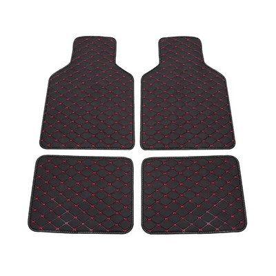 Universalus tinka 4 vnt. tinka SUV Drop Shipping Dirbtinės odos grindų kilimėlis, atsparus vandeniui pėdų pagalvėlės, apsauga priekinių ir galinių kilimėlių rinkinys