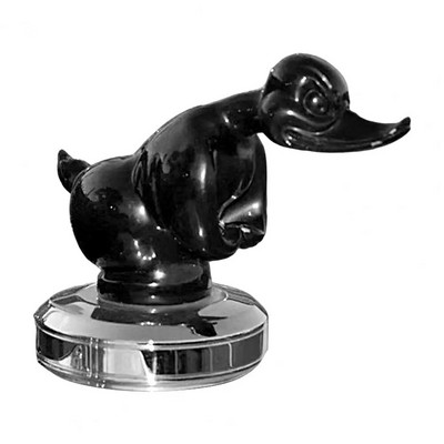 Erős, aranyos motorháztető otthoni beltéri kacsa dekor Nagy teherbírású kacsa dekoráció fekete/ezüst színű autós kellékek