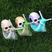 Διακοσμήσεις κήπου εξωτερικών χώρων Απόκριες μεταλλαγμένος σκελετός σαλιγκαριών στολίδια από ρητίνη