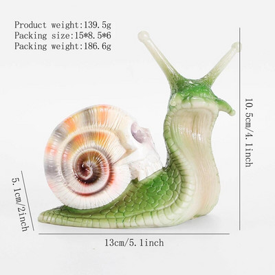 Διακοσμήσεις κήπου εξωτερικών χώρων Απόκριες μεταλλαγμένος σκελετός σαλιγκαριών στολίδια από ρητίνη