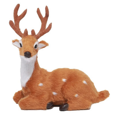 Simulācija Ziemassvētku ziemeļbrieža figūriņa Ziemassvētku aļņa brieža lelles Jaungada mājas dekorēšanai