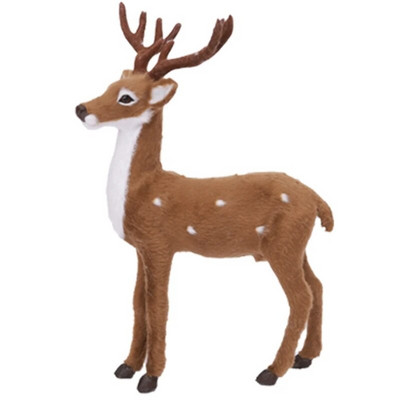 Simulācija Ziemassvētku ziemeļbrieža figūriņa Ziemassvētku aļņa brieža lelles Jaungada mājas dekorēšanai