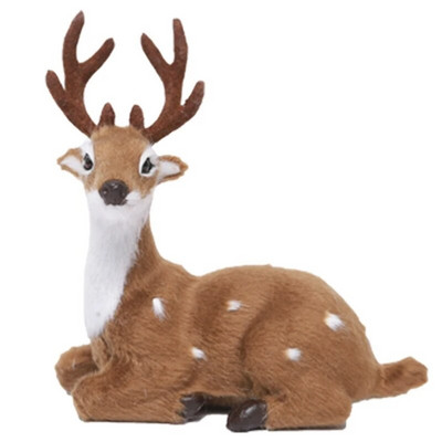 Simulācija Ziemassvētku ziemeļbrieža figūriņa Ziemassvētku aļņa brieža lelles Jaungada mājas dekorēšanai