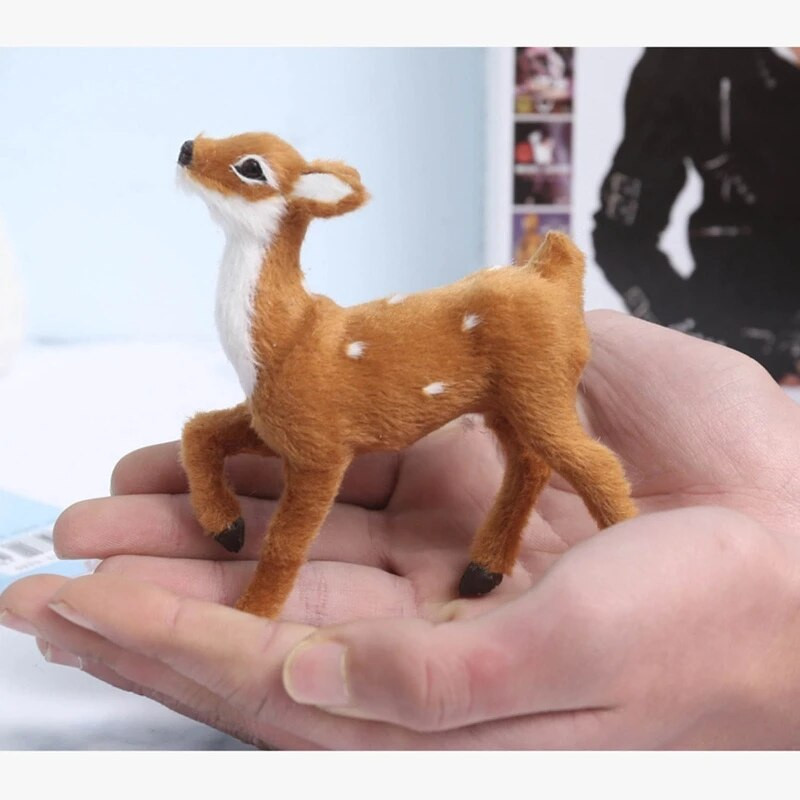 Simulācija Ziemassvētku ziemeļbrieža figūriņa Ziemassvētku aļņa brieža lelles Jaungada mājas dekorēšanai