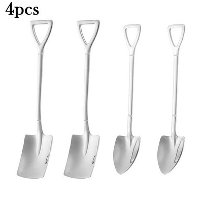 1/4/8/Pcs Κουτάλια φτυαριού από ανοξείδωτο ατσάλι Κουταλάκια δημιουργικού καφέ για επιδόρπιο παγωτού Σετ μαχαιροπήρουνων επιτραπέζιων σκευών