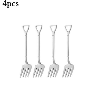 1/4/8/Pcs Κουτάλια φτυαριού από ανοξείδωτο ατσάλι Κουταλάκια δημιουργικού καφέ για επιδόρπιο παγωτού Σετ μαχαιροπήρουνων επιτραπέζιων σκευών