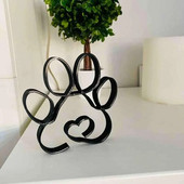 Mini nemokamas prekių pristatymas Metalinė statula Abstrakti šuns skulptūra Gyvūnų kolekcija Dekoracijos Dovanos Šiuolaikiniai namų biuro priedai