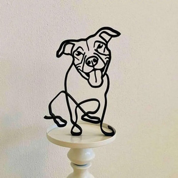 Μίνι Δωρεάν αποστολή Είδη Μεταλλικό Άγαλμα Αφηρημένο Γλυπτό Σκύλου Συλλογή Ζώων Διακοσμητικά Δώρα Μοντέρνα αξεσουάρ γραφείου σπιτιού
