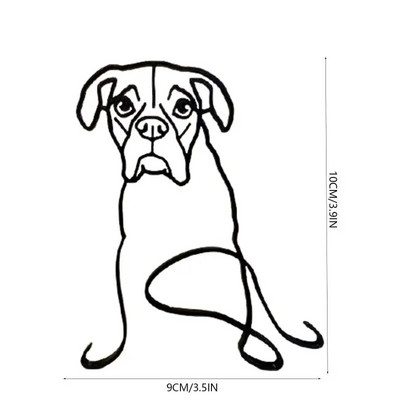 Mini nemokamas prekių pristatymas Metalinė statula Abstrakti šuns skulptūra Gyvūnų kolekcija Dekoracijos Dovanos Šiuolaikiniai namų biuro priedai