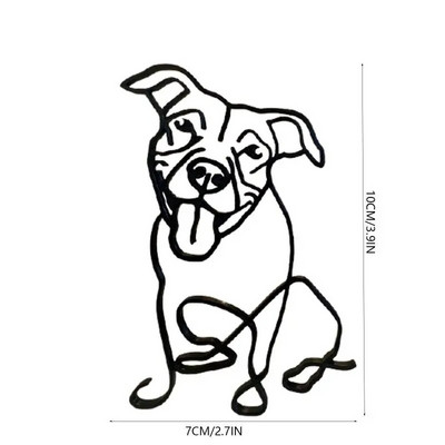 Mini nemokamas prekių pristatymas Metalinė statula Abstrakti šuns skulptūra Gyvūnų kolekcija Dekoracijos Dovanos Šiuolaikiniai namų biuro priedai