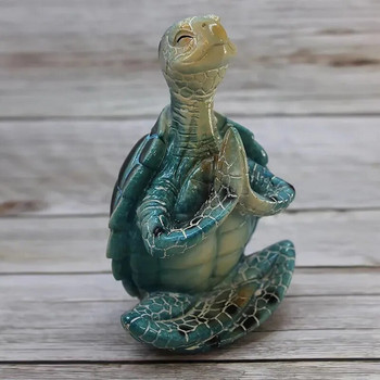 Ειδώλιο θαλάσσιας χελώνας που διαλογίζεται Άγαλμα χελώνας Ζεν Γιόγκα Μινιατούρα Γλυπτό Χελώνας Θαλάσσιας Χελώνας Στολίδι από ρητίνη θαλάσσιας χελώνας Διακόσμηση κήπου σπιτιού