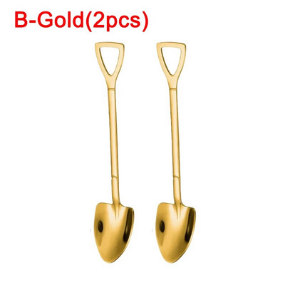 4/1 gab. Nerūsējošā tērauda kafijas karotes lāpstiņas formas deserts saldējuma karote augļu karote maisīšanas karote mājas virtuves restorānam