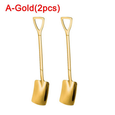 4/1 gab. Nerūsējošā tērauda kafijas karotes lāpstiņas formas deserts saldējuma karote augļu karote maisīšanas karote mājas virtuves restorānam