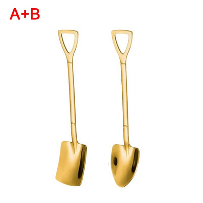 4/1 gab. Nerūsējošā tērauda kafijas karotes lāpstiņas formas deserts saldējuma karote augļu karote maisīšanas karote mājas virtuves restorānam