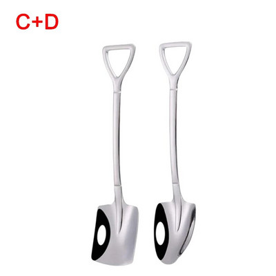 4/1 gab. Nerūsējošā tērauda kafijas karotes lāpstiņas formas deserts saldējuma karote augļu karote maisīšanas karote mājas virtuves restorānam