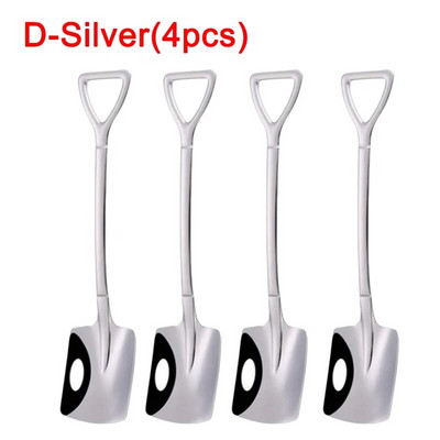 4/1 gab. Nerūsējošā tērauda kafijas karotes lāpstiņas formas deserts saldējuma karote augļu karote maisīšanas karote mājas virtuves restorānam