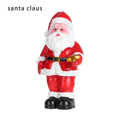 Mikro ainava sūnas terārijs pasaku dārza dekors Ziemassvētku miniatūras figūriņas Ziemassvētku eglīte Ziemassvētku vecītis sniegavīri Lācis