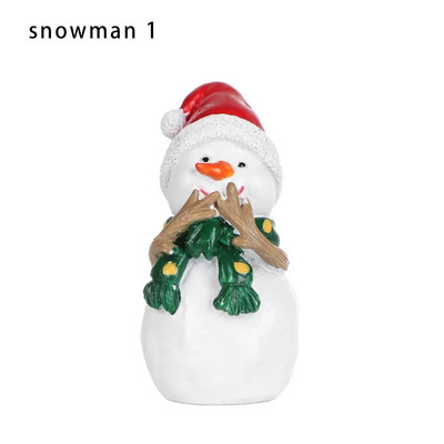 Mikro ainava sūnas terārijs pasaku dārza dekors Ziemassvētku miniatūras figūriņas Ziemassvētku eglīte Ziemassvētku vecītis sniegavīri Lācis