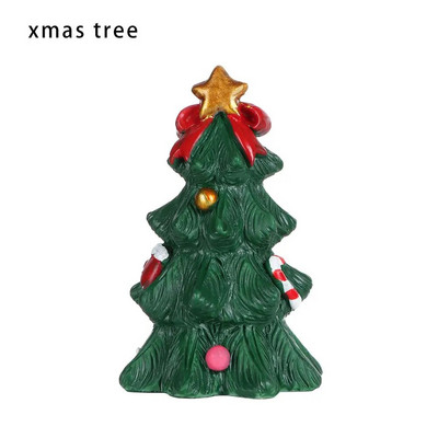 Mikro ainava sūnas terārijs pasaku dārza dekors Ziemassvētku miniatūras figūriņas Ziemassvētku eglīte Ziemassvētku vecītis sniegavīri Lācis