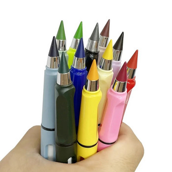 10/13 τεμ. Νέας τεχνολογίας 12 χρώματα Eternal Pencils Χωρίς Μελάνι Kawaii Unlimited Pencil School Kids Art Έγχρωμο σκίτσο Ζωγραφική Χαρτικά