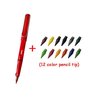 10/13gab Jaunas tehnoloģijas 12 krāsu mūžīgie zīmuļi bez tintes Kawaii neierobežots zīmuļu skola bērniem mākslas krāsu skiču gleznu rakstāmpiederumi