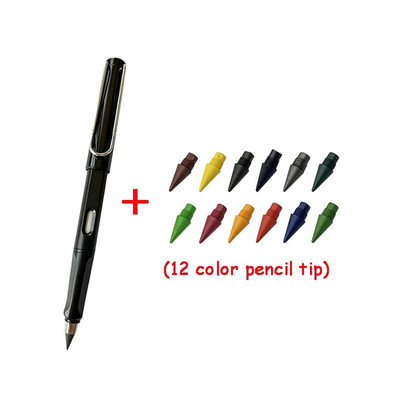 10/13gab Jaunas tehnoloģijas 12 krāsu mūžīgie zīmuļi bez tintes Kawaii neierobežots zīmuļu skola bērniem mākslas krāsu skiču gleznu rakstāmpiederumi