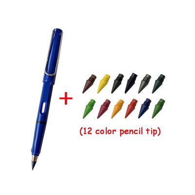 10/13gab Jaunas tehnoloģijas 12 krāsu mūžīgie zīmuļi bez tintes Kawaii neierobežots zīmuļu skola bērniem mākslas krāsu skiču gleznu rakstāmpiederumi