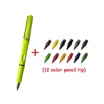 10/13gab Jaunas tehnoloģijas 12 krāsu mūžīgie zīmuļi bez tintes Kawaii neierobežots zīmuļu skola bērniem mākslas krāsu skiču gleznu rakstāmpiederumi