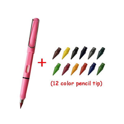 10/13gab Jaunas tehnoloģijas 12 krāsu mūžīgie zīmuļi bez tintes Kawaii neierobežots zīmuļu skola bērniem mākslas krāsu skiču gleznu rakstāmpiederumi