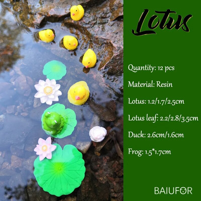 Žuvų miniatiūrų rinkinys Akvariumas Žuvų rezervuaro dekoravimas Pasakų sodas/ mikro samanos peizažas pasidaryk pats Terariumas Varlė Lotoso Lapas Goldfis