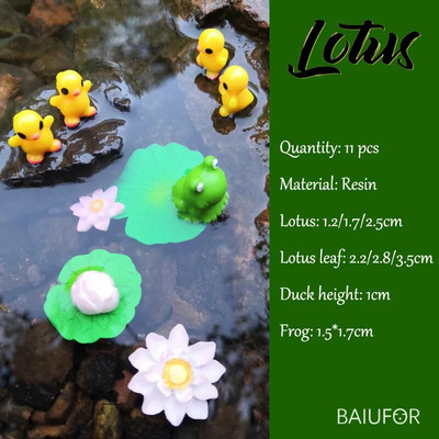 Žuvų miniatiūrų rinkinys Akvariumas Žuvų rezervuaro dekoravimas Pasakų sodas/ mikro samanos peizažas pasidaryk pats Terariumas Varlė Lotoso Lapas Goldfis